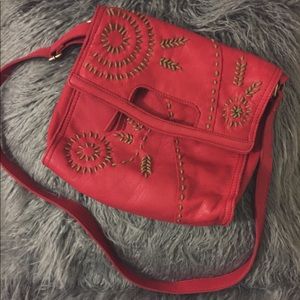 Lucky Brand Savannah Embroidered Leather Bag